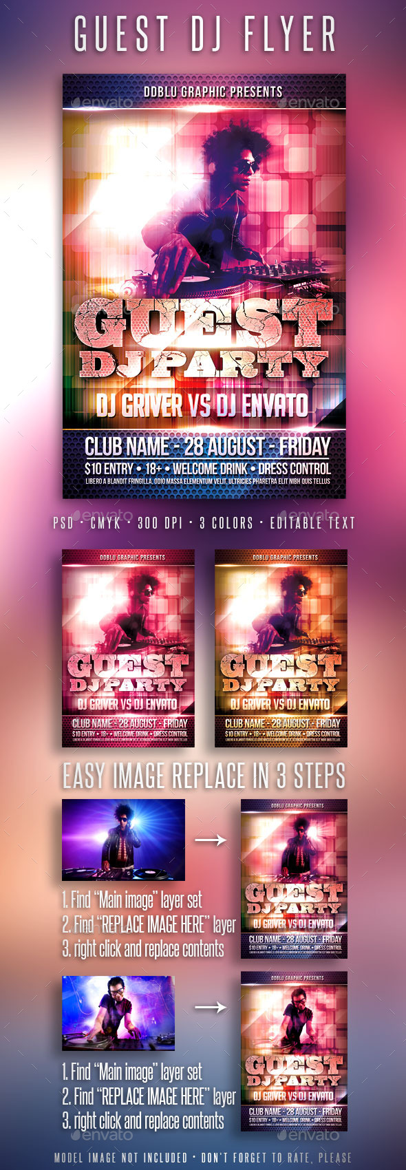 GraphicRiver Guest Dj Party Flyer 11309338 GraphicRiver Guest Dj Party Flyer 11309338