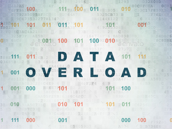 Data concept: Data Overload on Digital Paper background