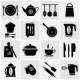 Kitchen, Cooking, Food and Drink Icons Set