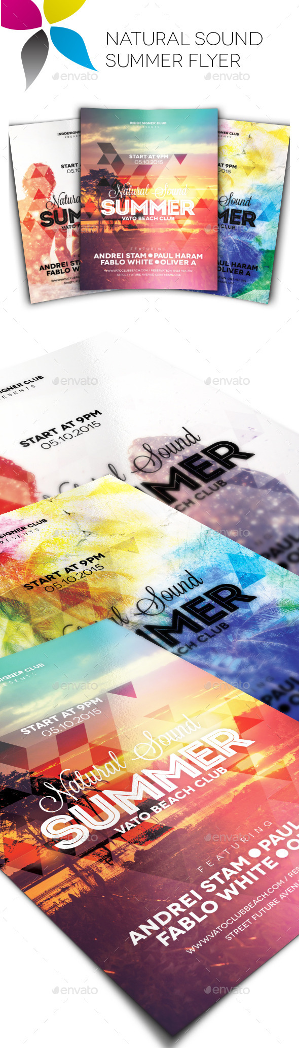 GraphicRiver Natural Sound Summer Flyer 11309707 GraphicRiver Natural Sound Summer Flyer 11309707