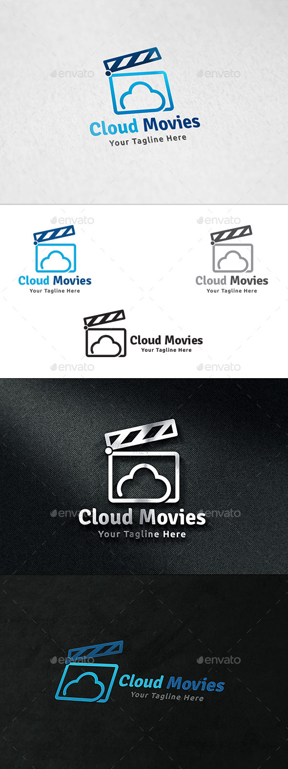 GraphicRiver Cloud Movies Logo Template 11310095 GraphicRiver Cloud Movies Logo Template 11310095