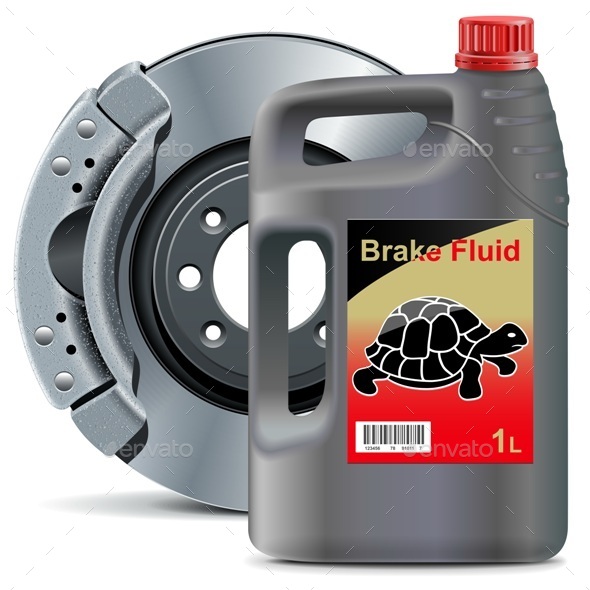 GraphicRiver Vector Brake Fluid with Disk Brake 11310551 GraphicRiver Vector Brake Fluid with Disk Brake 11310551