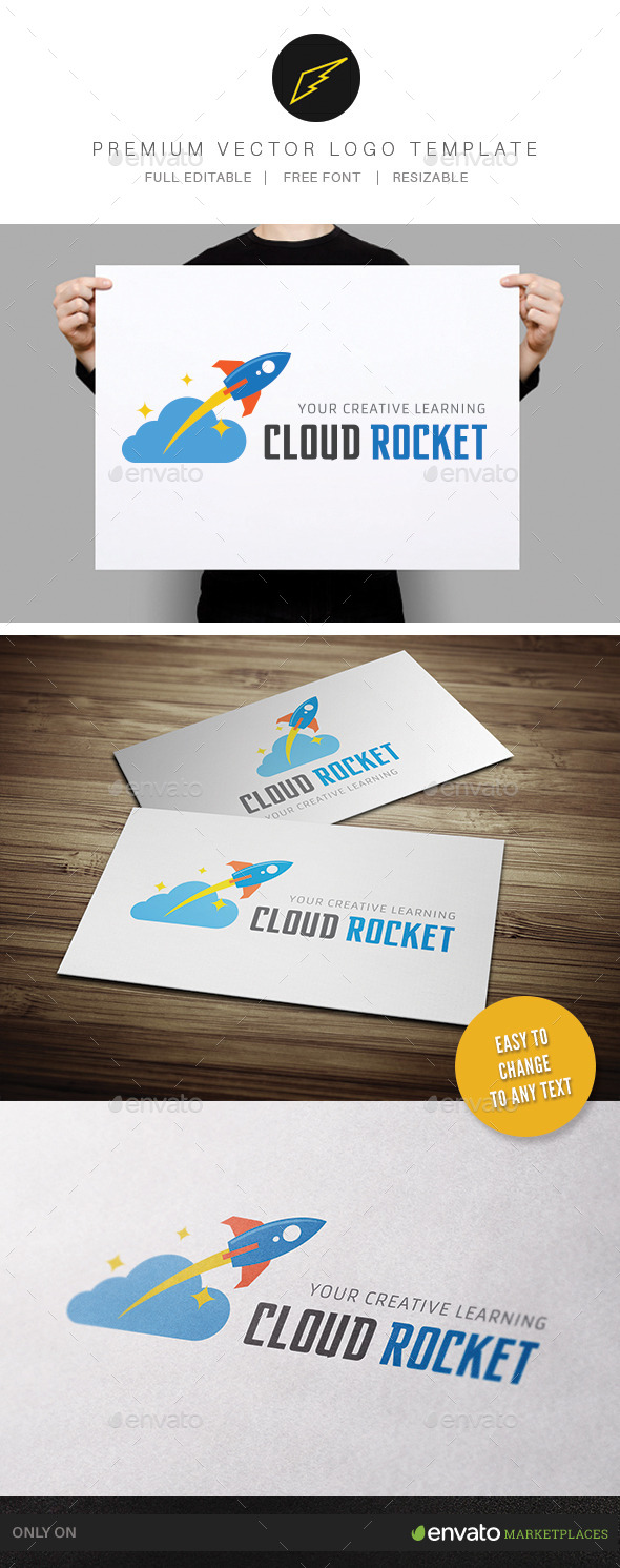 GraphicRiver Cloud Rocket 11310570 GraphicRiver Cloud Rocket 11310570