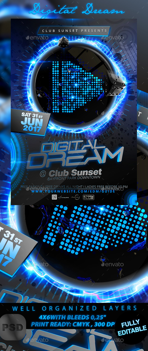 GraphicRiver Digital Dream Flyer Template 11310585 GraphicRiver Digital Dream Flyer Template 11310585