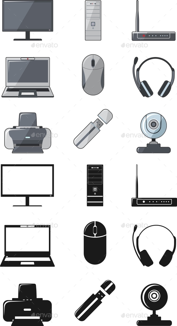 GraphicRiver Digital Computer Equipment Set 11306127 GraphicRiver Digital Computer Equipment Set 11306127