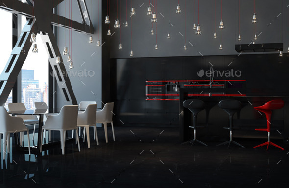 GraphicRiver Interior Modern Kitchen 11311483 GraphicRiver Interior Modern Kitchen 11311483