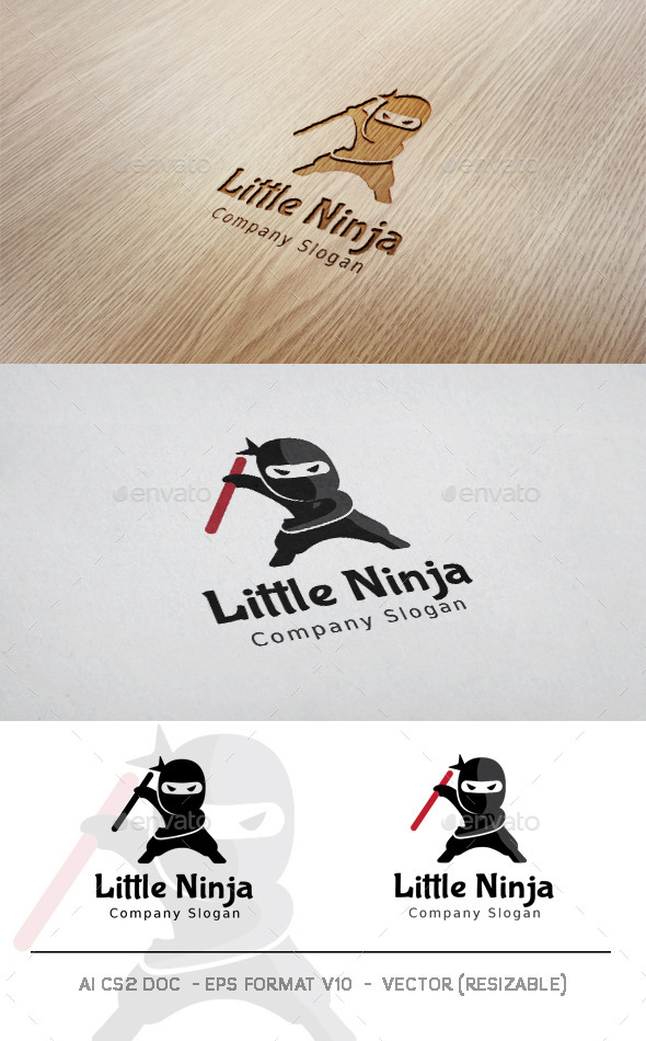 GraphicRiver Little Ninja Logo 11311616 GraphicRiver Little Ninja Logo 11311616