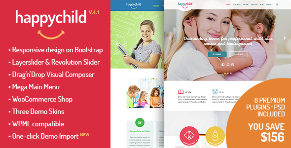 HappyChild - Kindergarten WordPress Theme - Education WordPress