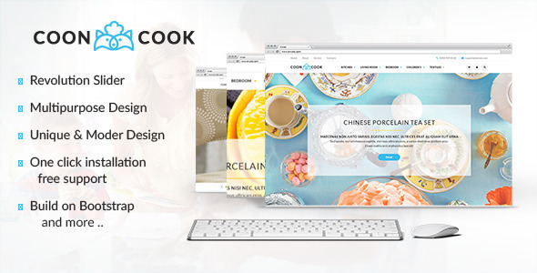 CoonCook Multipurpose Clean Magento Theme