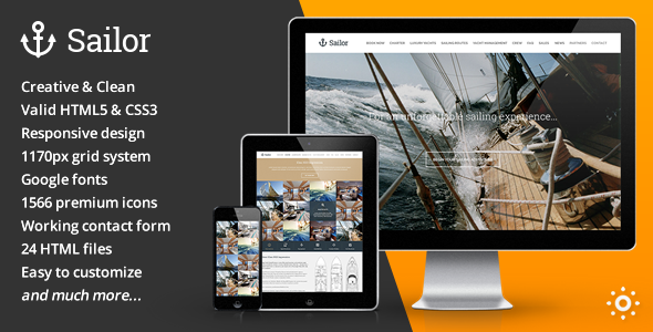 Sailor - Yacht Charter Booking HTML Template