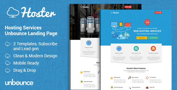 Hoster - Hosting Services Landing Page