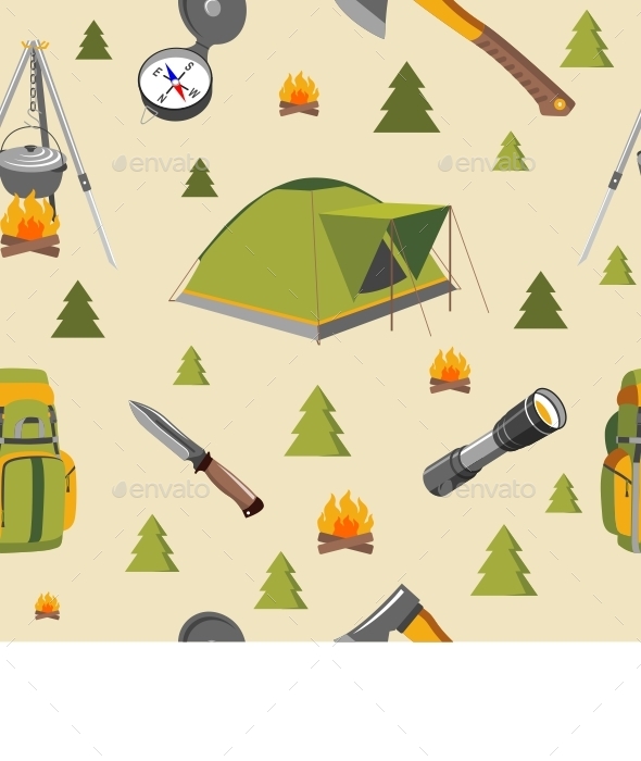 Camping Seamless Pattern (Sports/Activity)