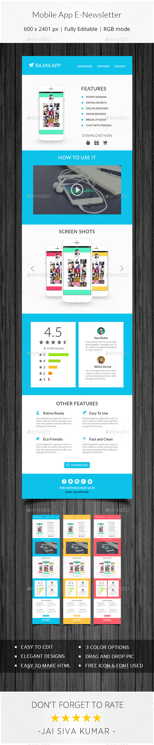 GraphicRiver Mobile App Email Template 11314617 GraphicRiver Mobile App Email Template 11314617