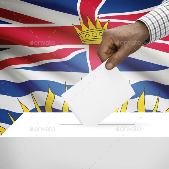 Ballot box with Canadian province flag on background series - British Columbia (Misc) Photo Download