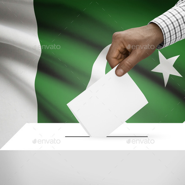 Ballot box with national flag on background series - Pakistan (Misc) Photo Download