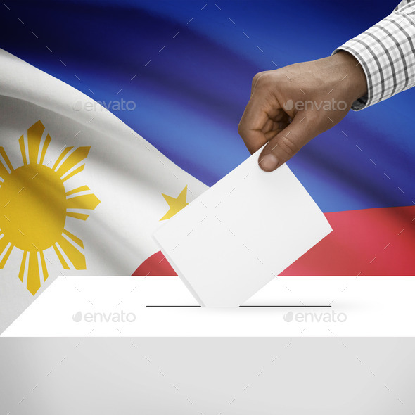 Ballot box with national flag on background series - Philippines (Misc) Photo Download