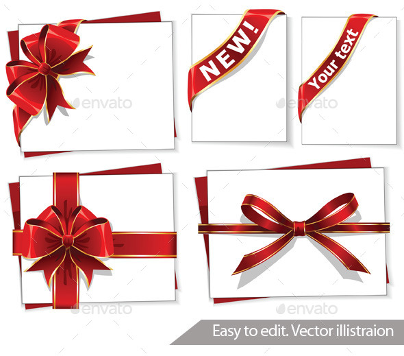 GraphicRiver Set of Red Gift Bows with Ribbons 11316633 GraphicRiver Set of Red Gift Bows with Ribbons 11316633