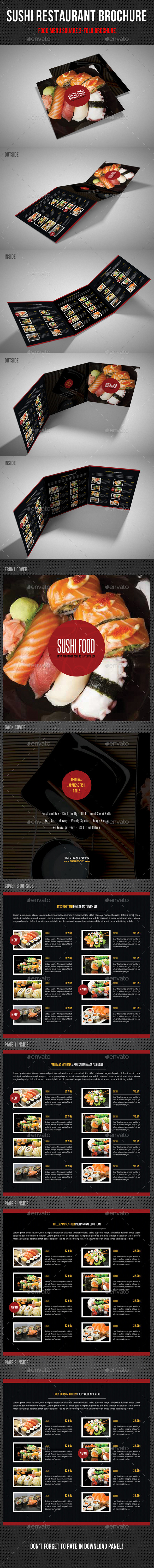 GraphicRiver Sushi Restaurant Menu Square 3-Fold Brochure 03 11316952 GraphicRiver Sushi Restaurant Menu Square 3-Fold Brochure 03 11316952