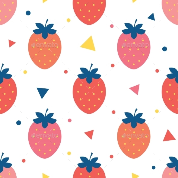 GraphicRiver Vector Fun Strawberries Seamless Pattern 11317194 GraphicRiver Vector Fun Strawberries Seamless Pattern 11317194