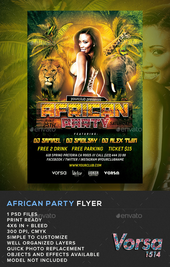 African Party Flyer (Clubs & Parties)