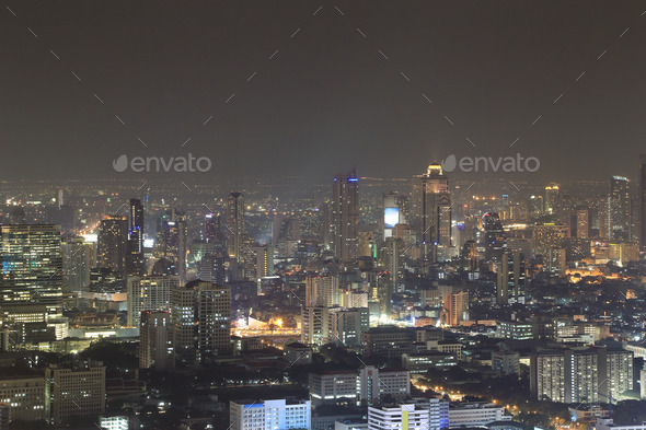 Bangkok city top view at night (Misc) Photo Download