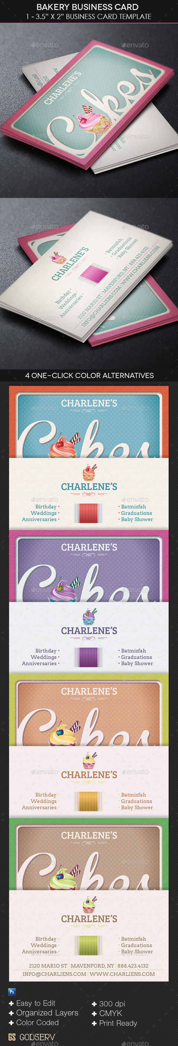 Bakery Business Card Template