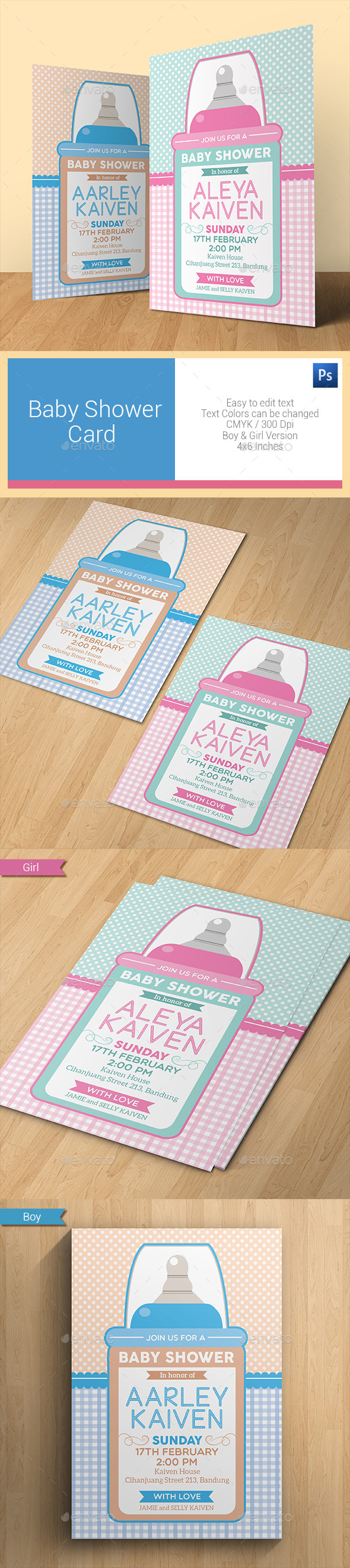 GraphicRiver Baby Shower Card 11317529 GraphicRiver Baby Shower Card 11317529