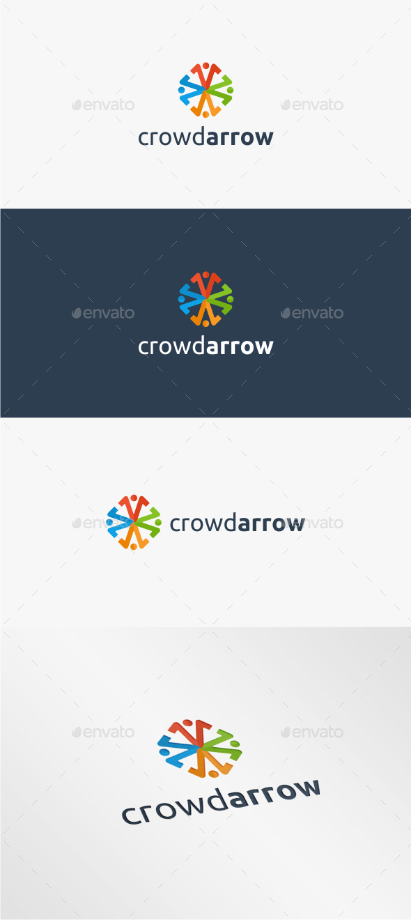 GraphicRiver Crowd Arrow Logo Template 11317609 GraphicRiver Crowd Arrow Logo Template 11317609