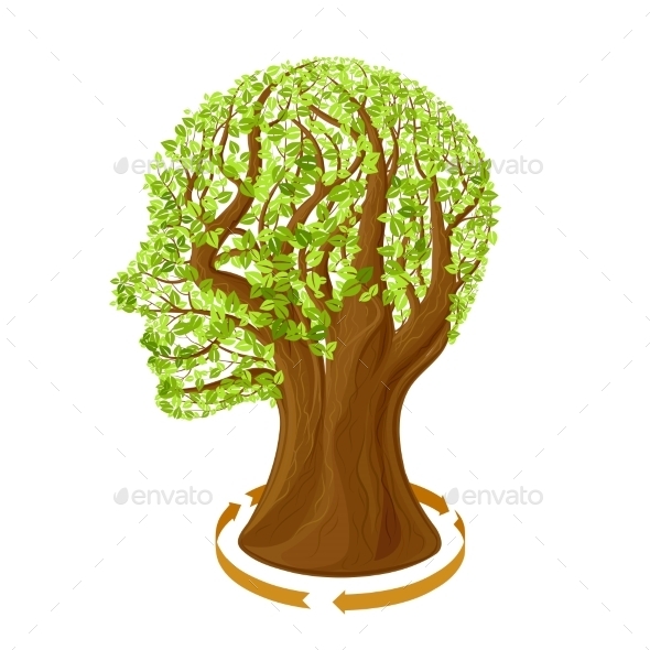 GraphicRiver Tree With Green Leaves 11319092 GraphicRiver Tree With Green Leaves 11319092