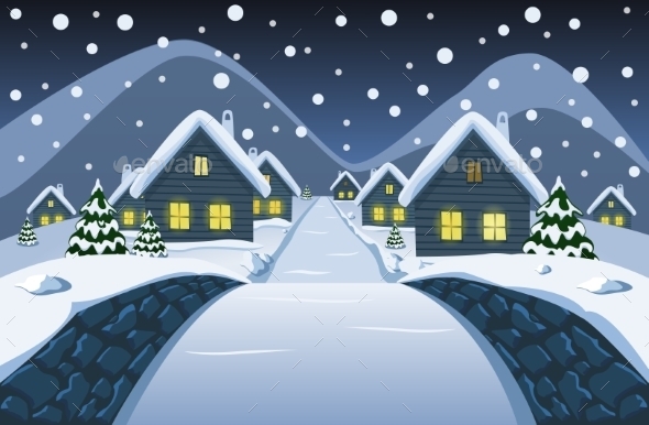 GraphicRiver The View From The Small Stone Bridge At The Night 11319791 GraphicRiver The View From The Small Stone Bridge At The Night 11319791