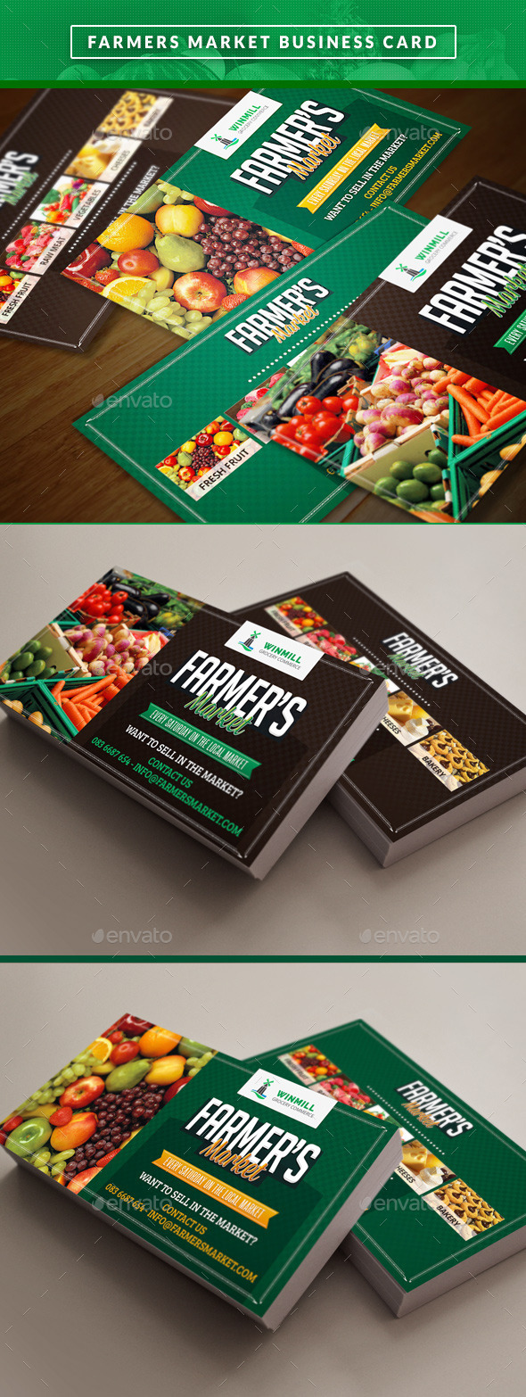 Farmer's Market Commerce Business Cards (Business Cards)