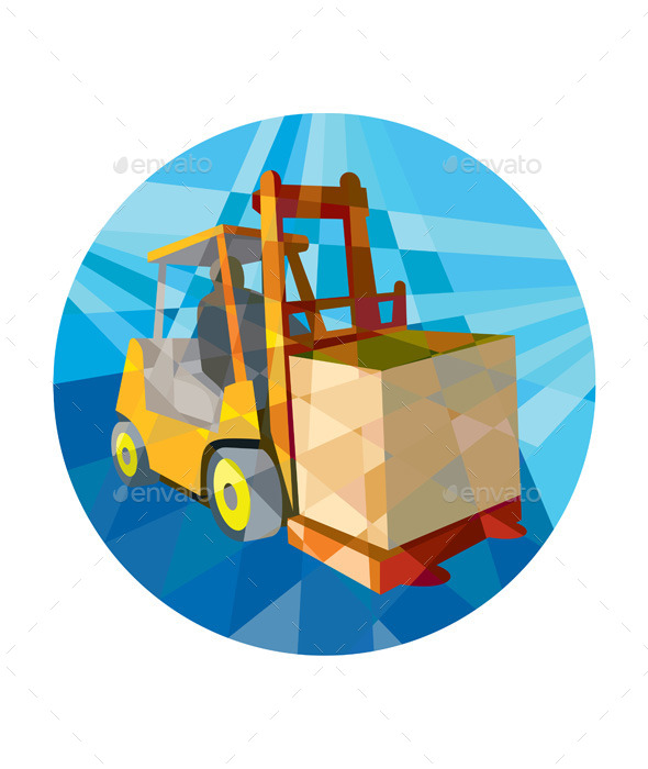 GraphicRiver Forklift Truck Materials Box Circle Low Polygon 11320058 GraphicRiver Forklift Truck Materials Box Circle Low Polygon 11320058