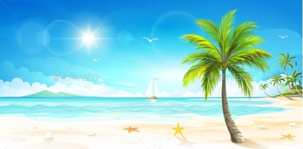 GraphicRiver Tropical Beach 11322263 GraphicRiver Tropical Beach 11322263