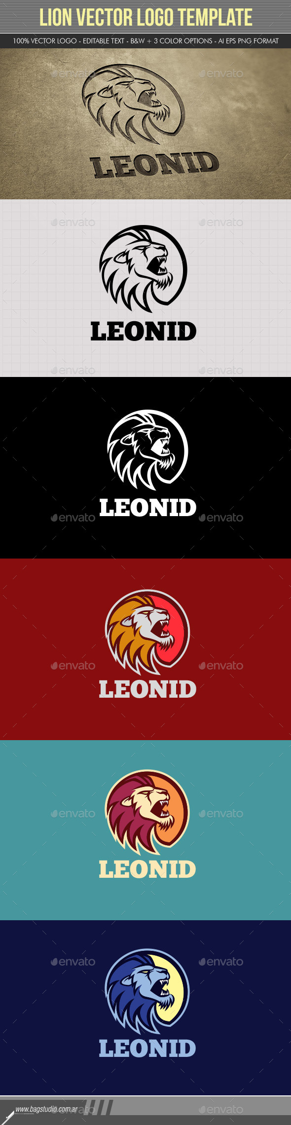 GraphicRiver Lion Vector Logo Template 11322663 GraphicRiver Lion Vector Logo Template 11322663