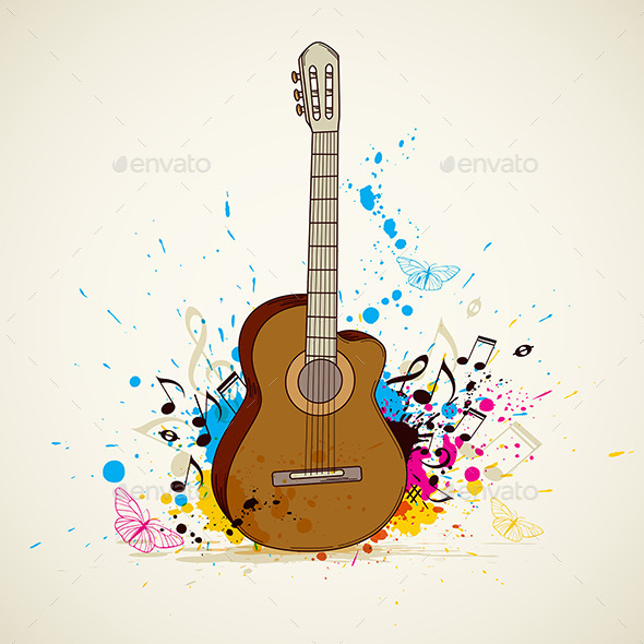 Music Background with Guitar (Miscellaneous)