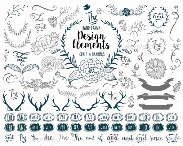 Hand Drawn Elements (Decorative Symbols)