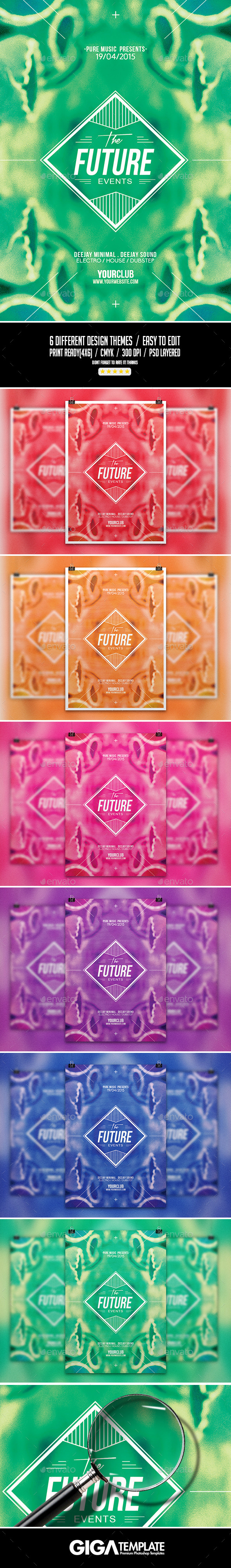 Strange Future | Abstract Minimal Flyer Template (Events)