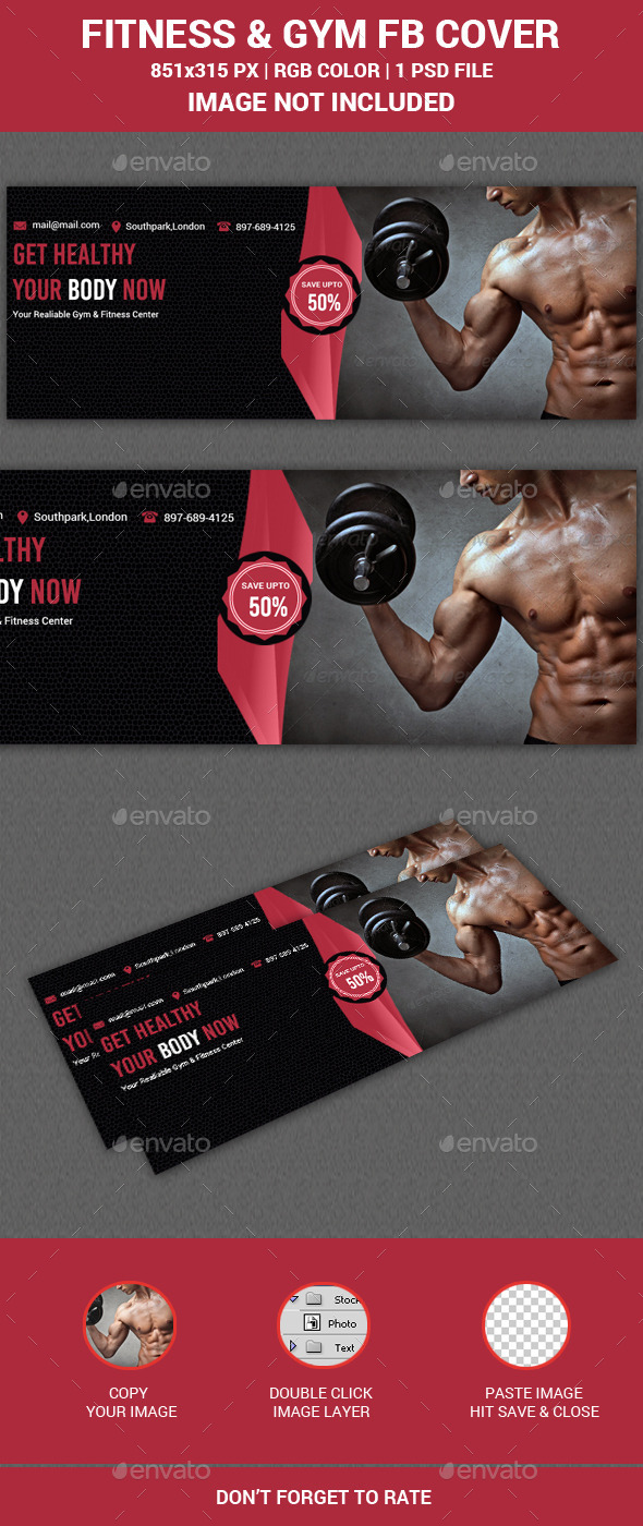 GraphicRiver Gym & Fitness Facebook Timeline Cover 11323483 GraphicRiver Gym & Fitness Facebook Timeline Cover 11323483