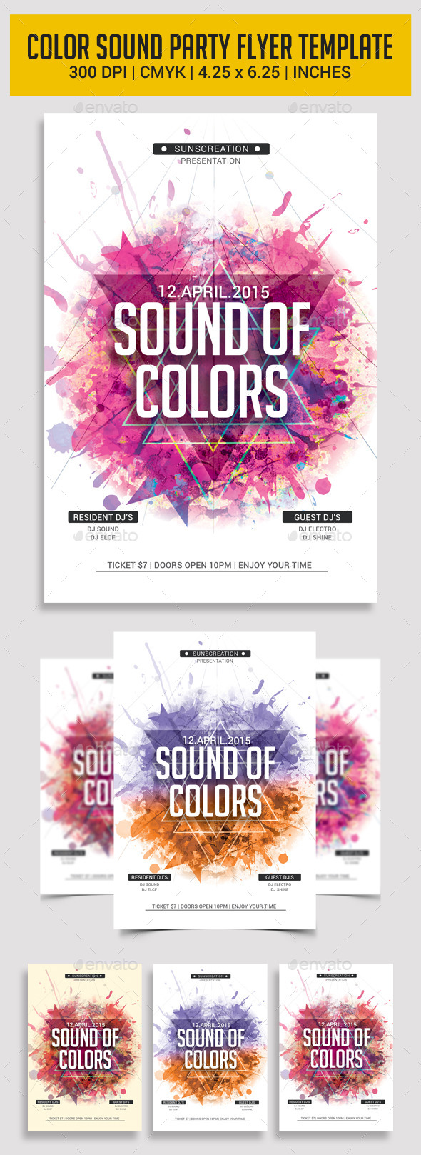 Electro Sound Party Flyer Template (Clubs & Parties)