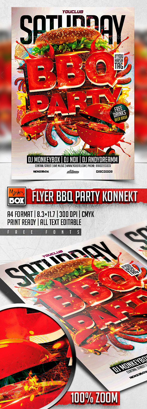 Flyer BBQ Party Konnekt (Clubs & Parties)