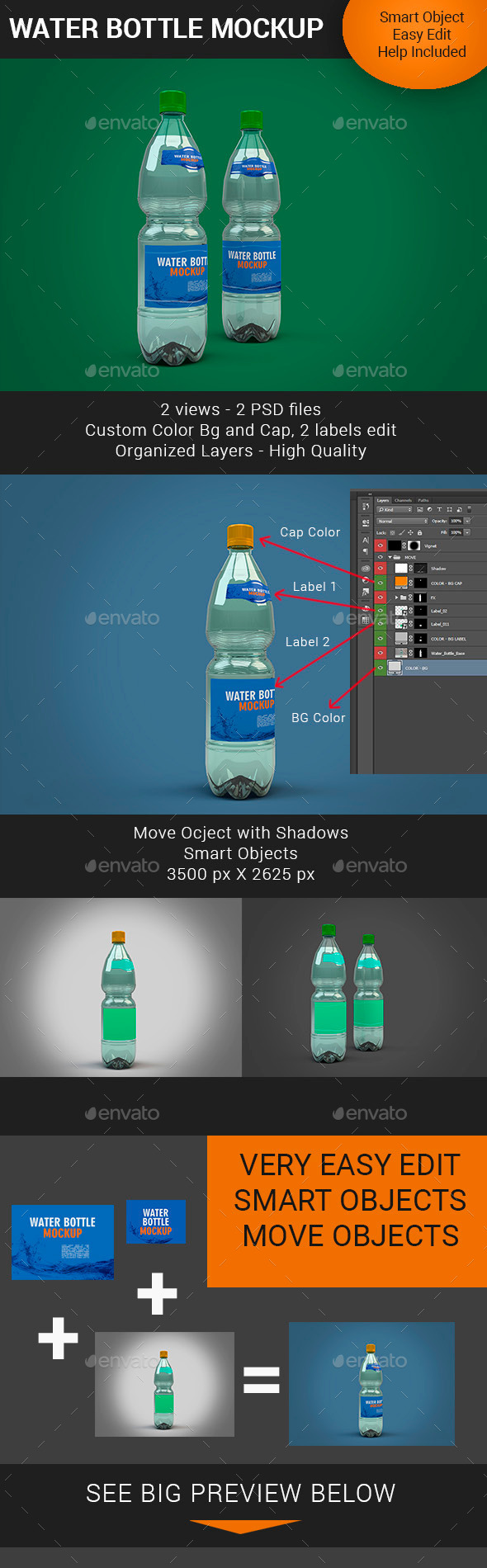 Water Bottle Mockup V2