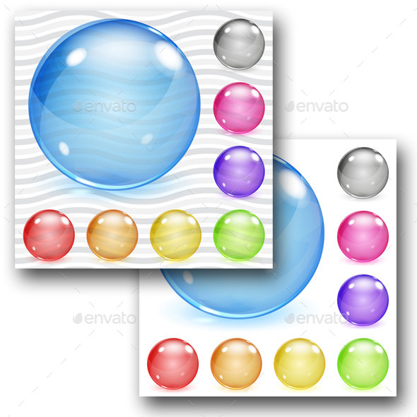 GraphicRiver Multicolored Transparent And Opaque Glass Spheres 11325829 GraphicRiver Multicolored Transparent And Opaque Glass Spheres 11325829