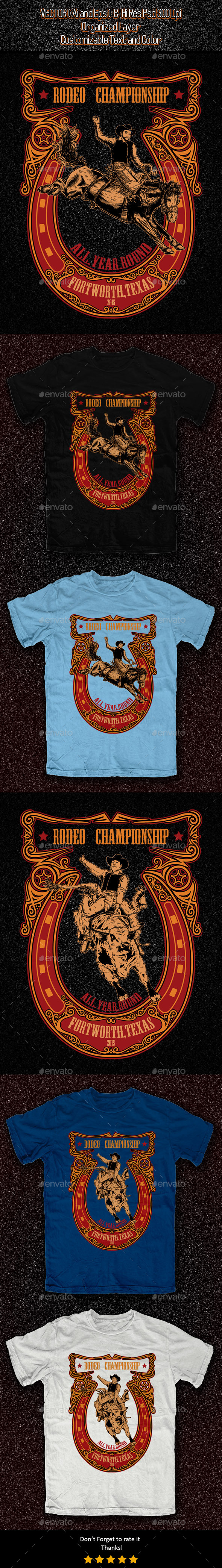 GraphicRiver Rodeo T-shirt Template 11326003 GraphicRiver Rodeo T-shirt Template 11326003