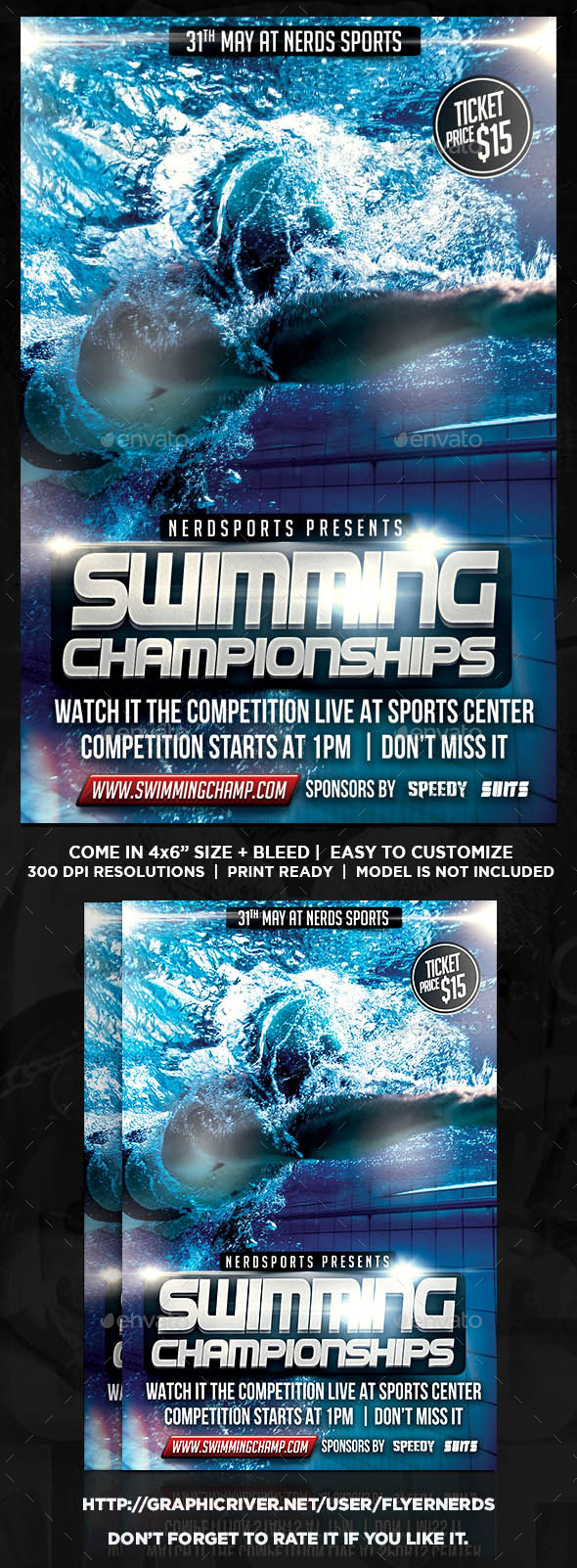 GraphicRiver Swimming Championships Sports Flyer 11326744 GraphicRiver Swimming Championships Sports Flyer 11326744