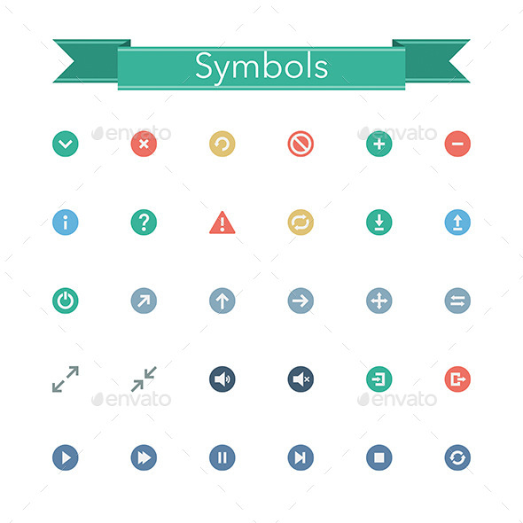 GraphicRiver Symbols Flat Icons 11329177 GraphicRiver Symbols Flat Icons 11329177