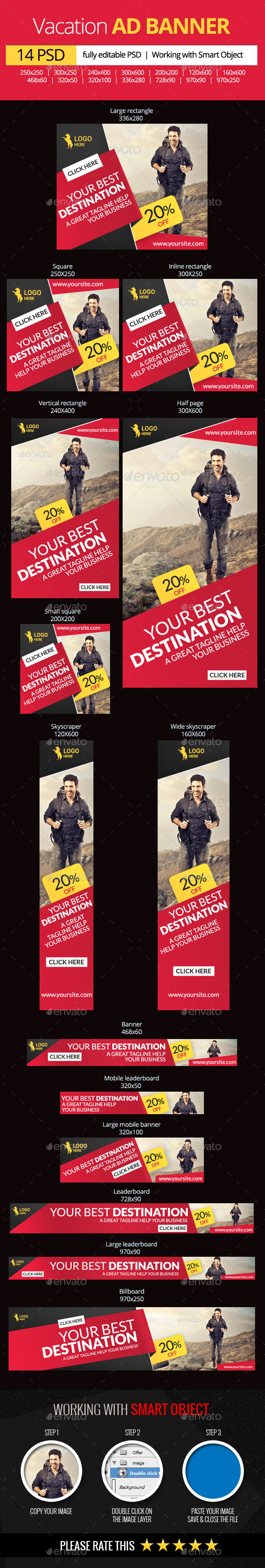 GraphicRiver Holiday Vacations Web Banners 11329541 GraphicRiver Holiday Vacations Web Banners 11329541