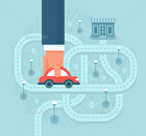 GraphicRiver Help Customers Find Local Business by Car 11330146 GraphicRiver Help Customers Find Local Business by Car 11330146