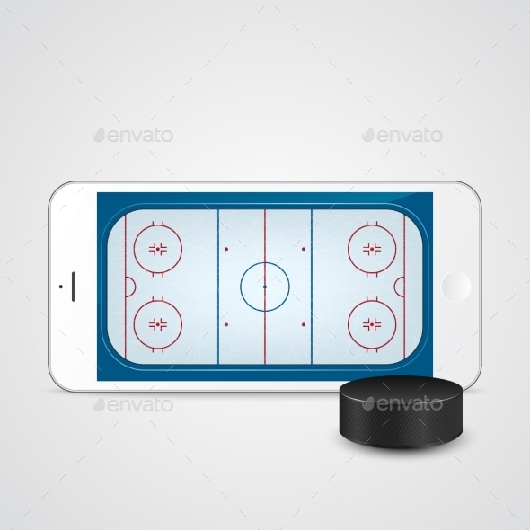 GraphicRiver White Smartphone with Ice Hockey 11331260 GraphicRiver White Smartphone with Ice Hockey 11331260
