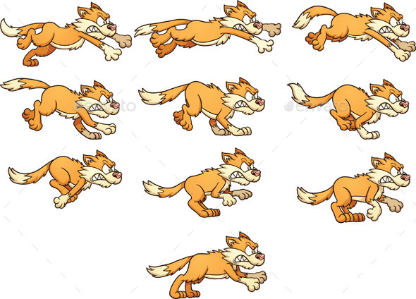 GraphicRiver Cat Run Cycle 11331723 GraphicRiver Cat Run Cycle 11331723
