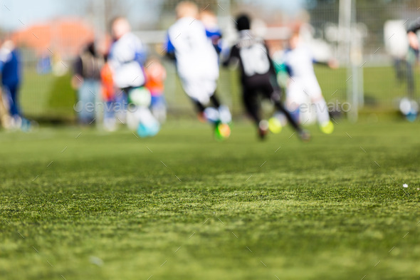 Blurred Kids Playing Soccer
